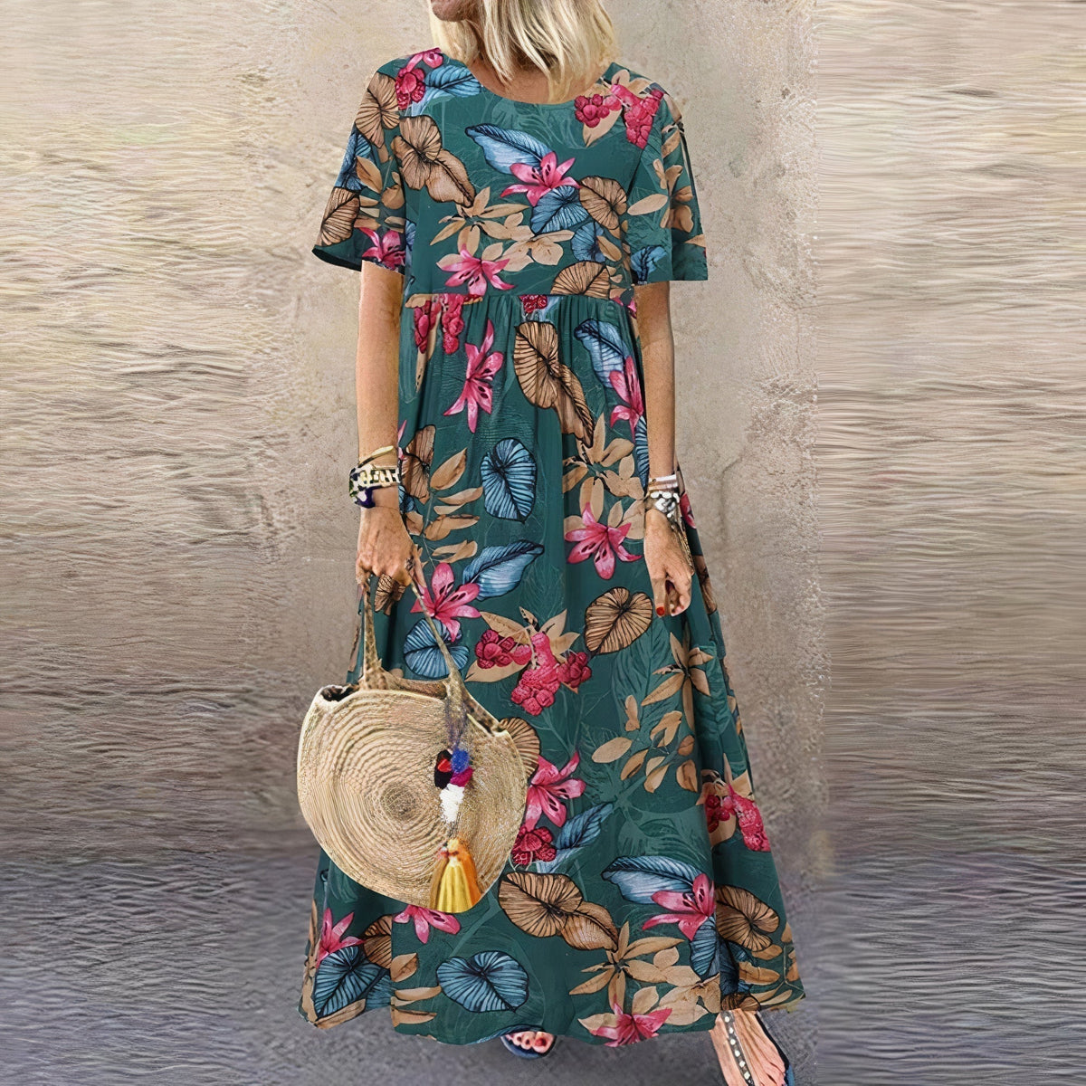 ILENIA – VESTIDO LARGO FLORAL