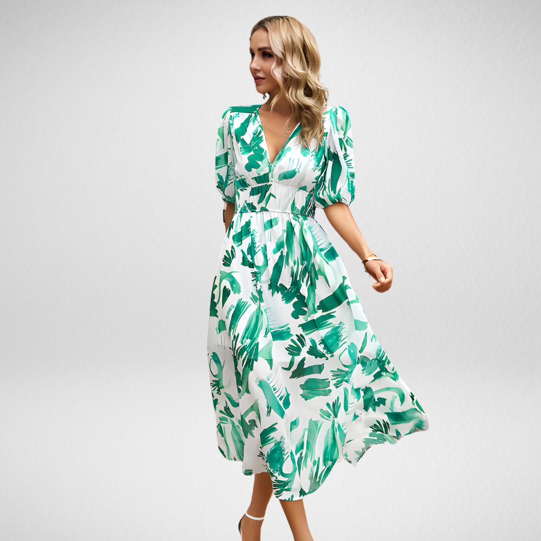 ESMERALDA – VESTIDO CON ESCOTE EN V
